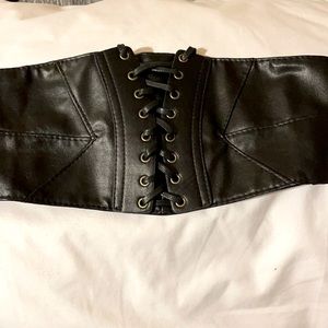 Lace up corset -wide belt